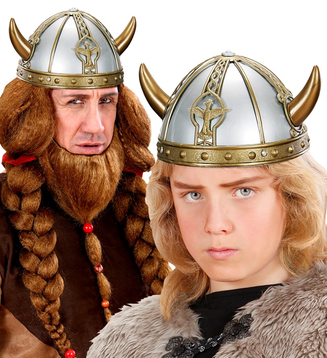 Casca Viking Copii Argintie