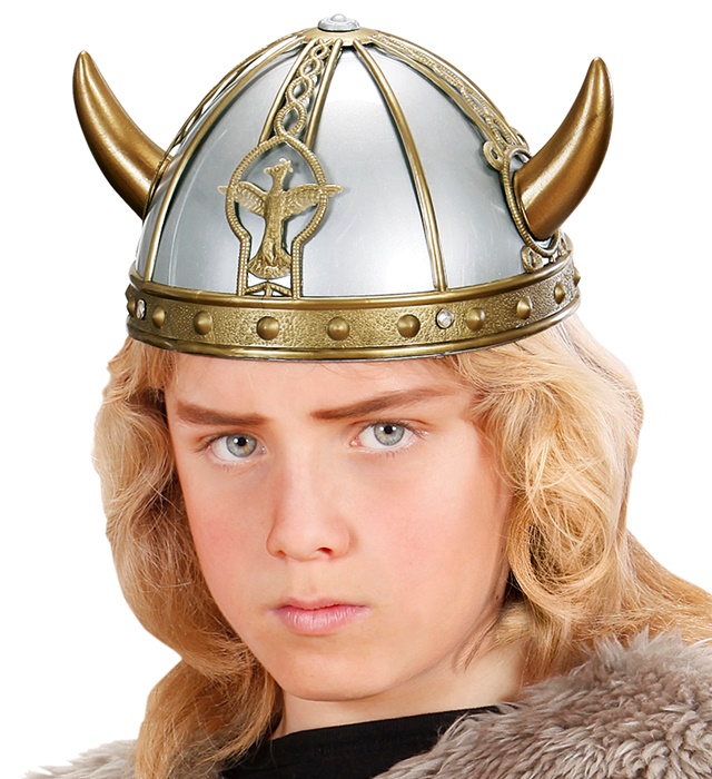 Casca Viking Copii Argintie
