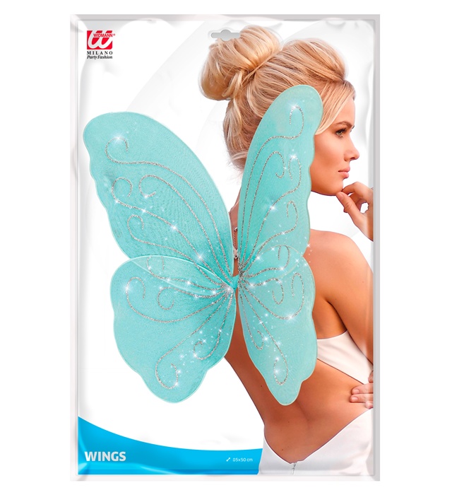 Aripi Fluture Albastre Glitter