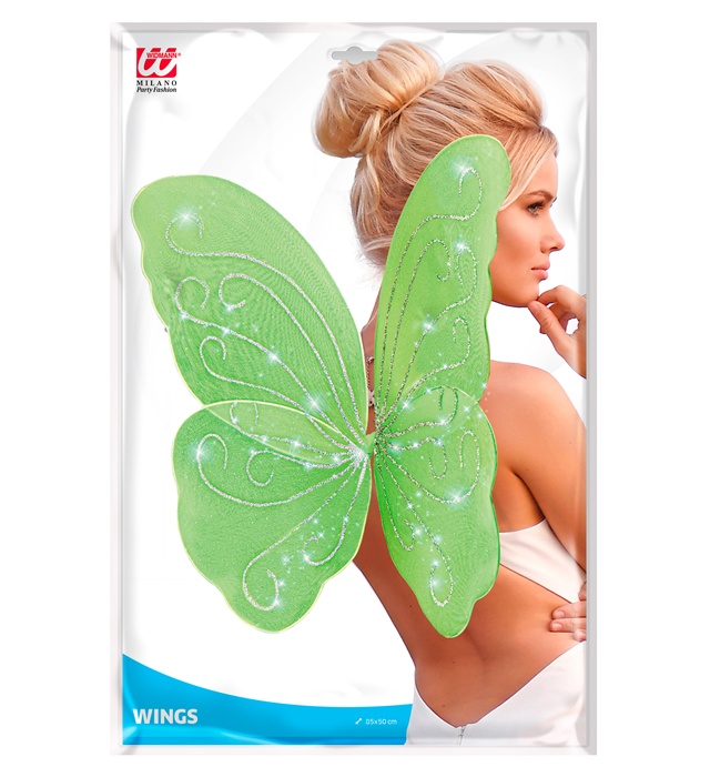 Aripi Fluture Verzi Glitter