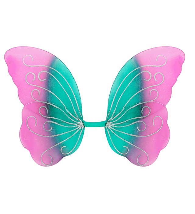 Aripi Fluture Roz-Azur Glitter