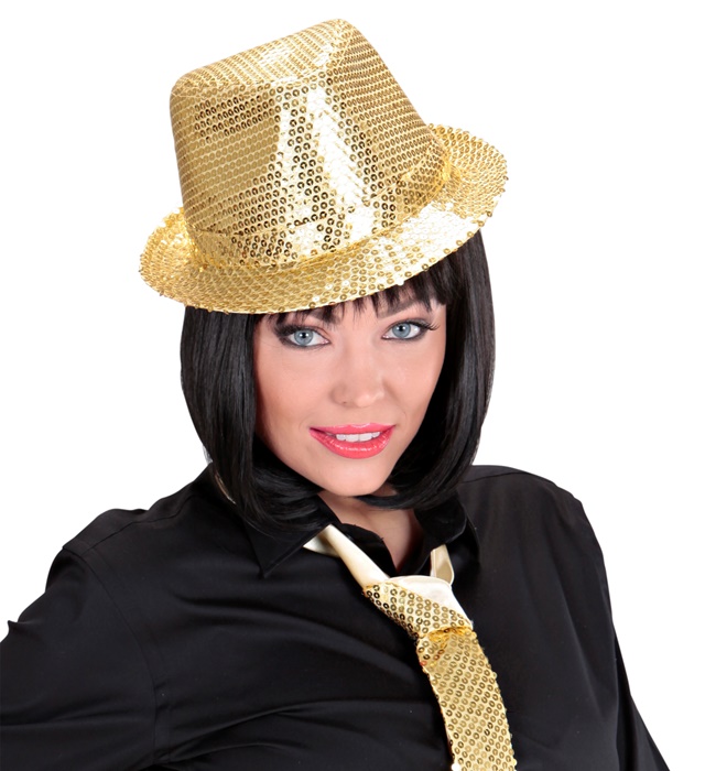 Pălărie Fedora Aurie