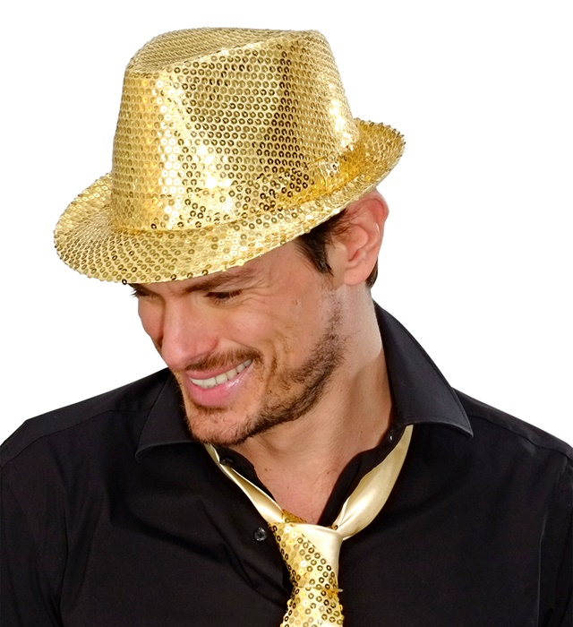 Pălărie Fedora Aurie