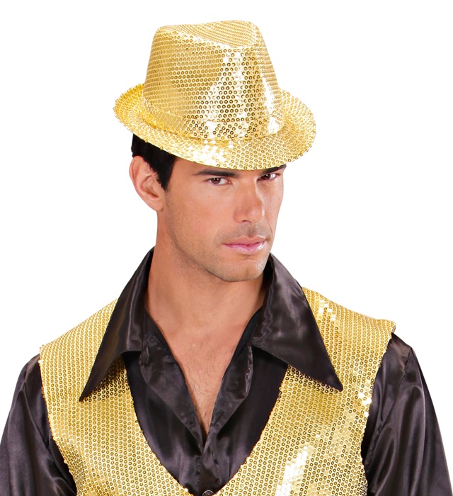Pălărie Fedora Aurie