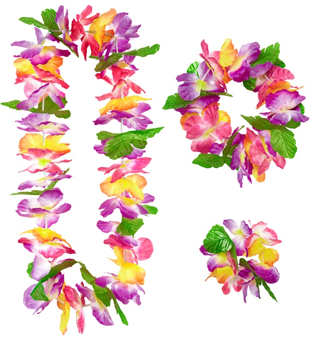 Set Hawaii Multicolor Cu Frunze