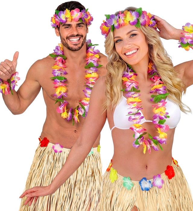 Set Hawaii Multicolor Cu Frunze