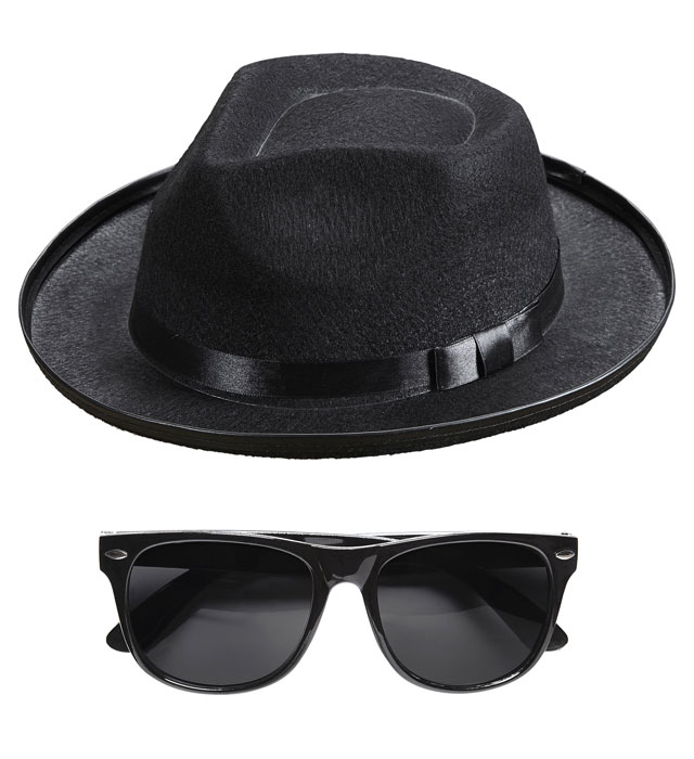 Set Barbat Pălărie Si Ochelari