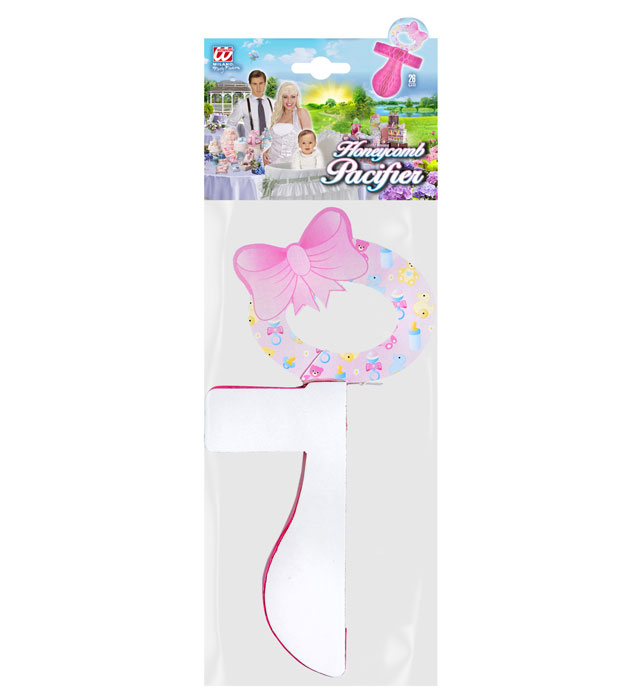 Decor Suzeta Roz Hartie 26 cm