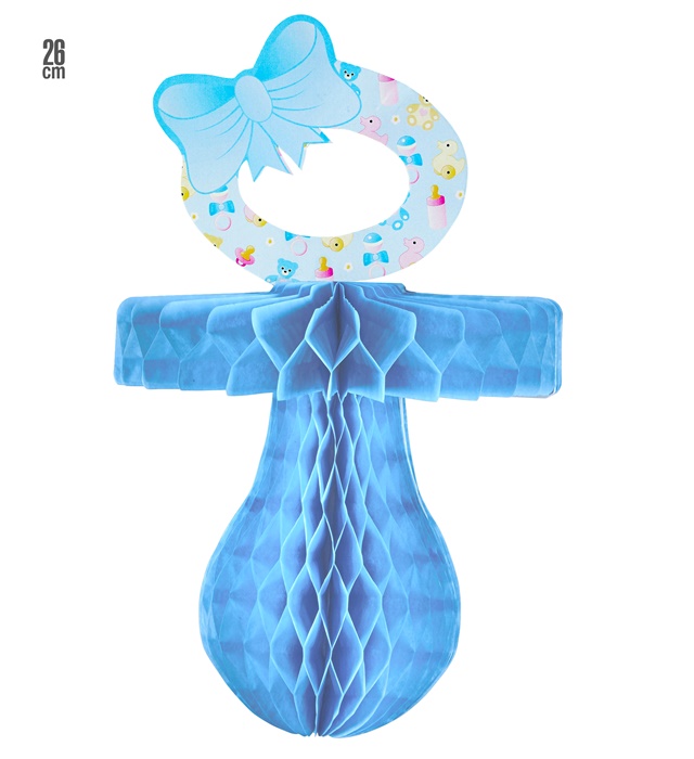 Decor Suzeta Albastra Hartie 26 cm