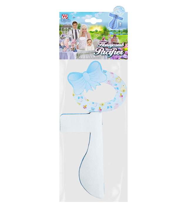 Decor Suzeta Albastra Hartie 26 cm