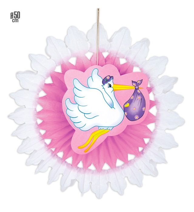Decor Rozeta Barza Roz 50 cm