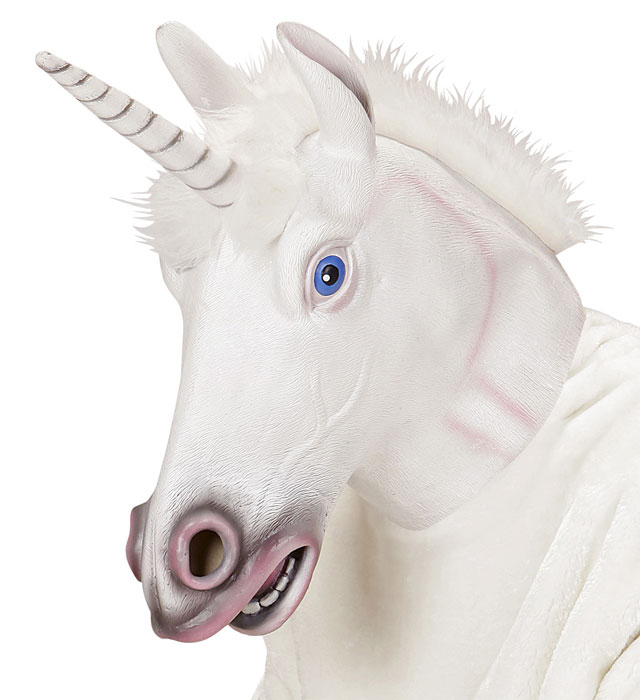 Masca Cal Unicorn Alb