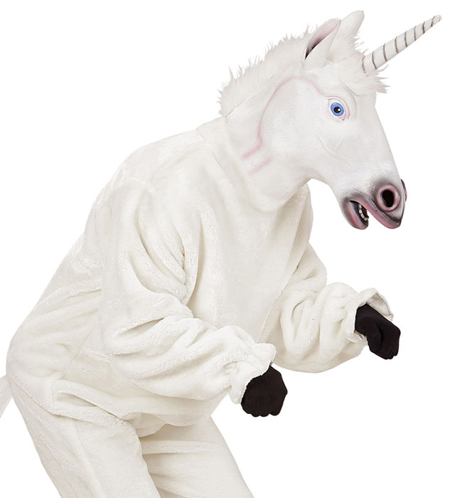Masca Cal Unicorn Alb