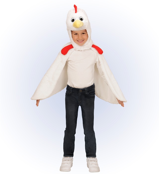 Costum găină, poncho cu aripi