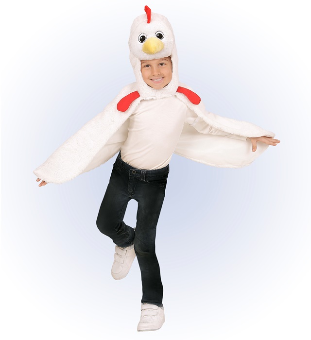 Costum găină, poncho cu aripi