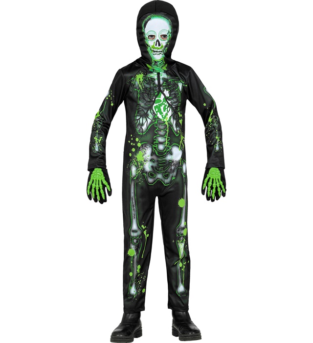 Costum Schelet Toxic Verde Copii