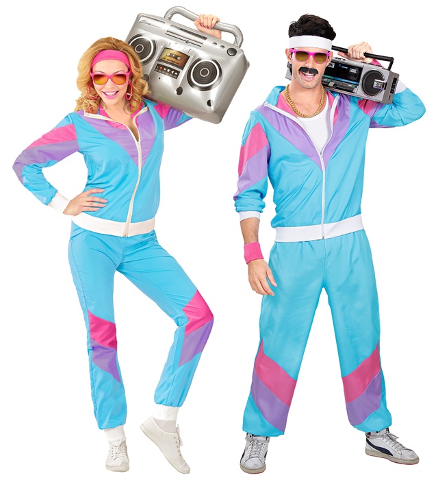 Costum Anii 80 Albastru