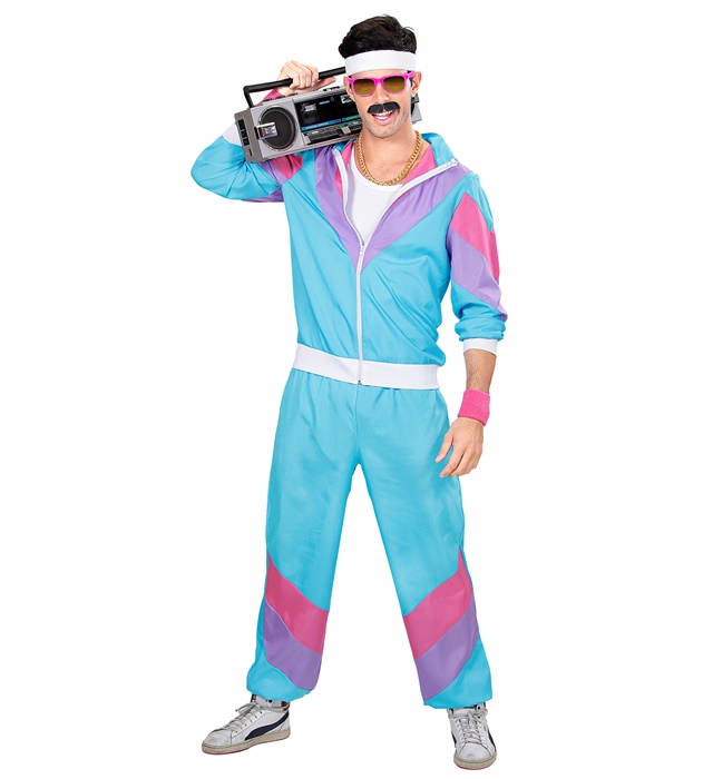 Costum Anii 80 Albastru
