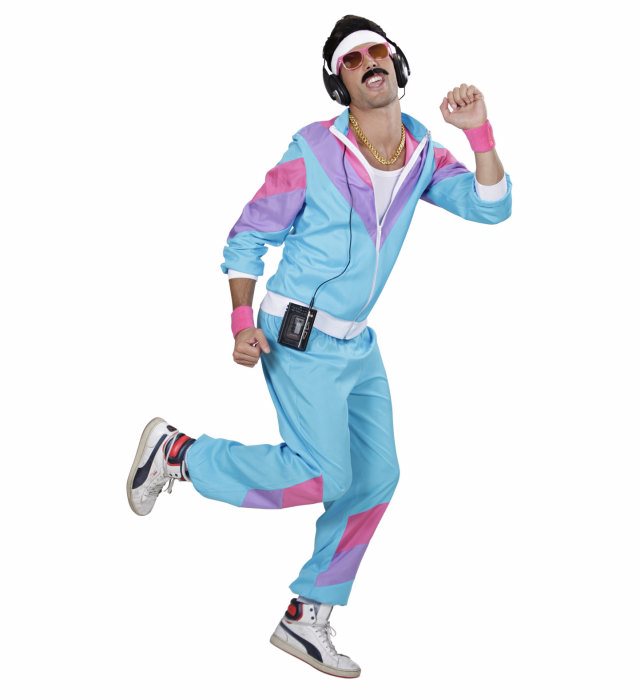 Costum Anii 80 Albastru